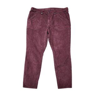 American Eagle Womens Corduroy Stretch Pants Classic Skinny Fit Size 20 Burgundy